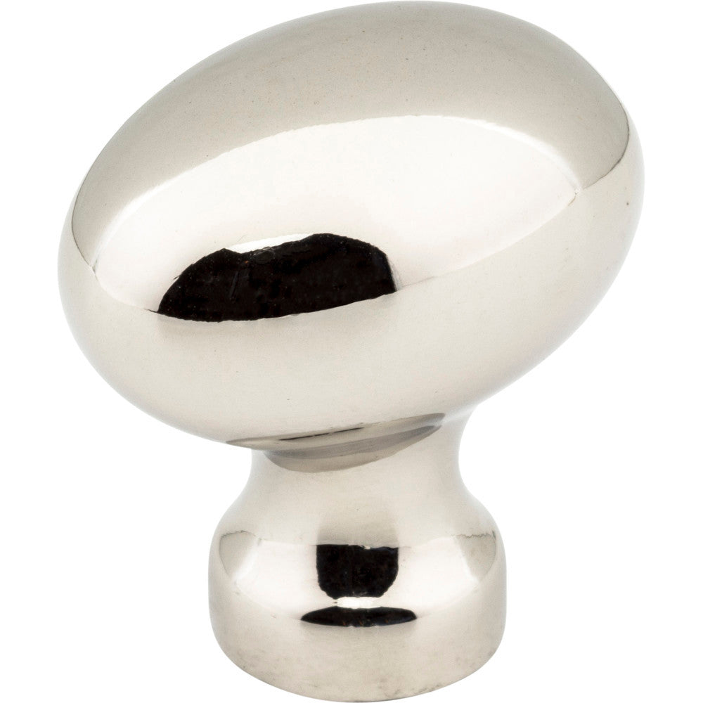 Jeffrey Alexander 3990-NI: 1-3/16" Bordeaux Egg Cabinet Knob - Polished Nickel
