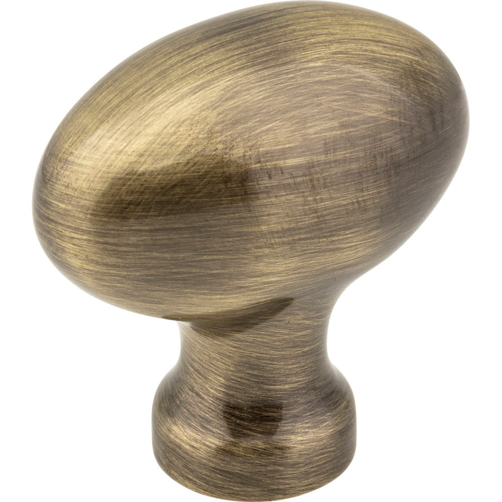 Jeffrey Alexander 3991AB: 1-9/16" Lyon Egg Cabinet Knob - Brushed Antique Brass