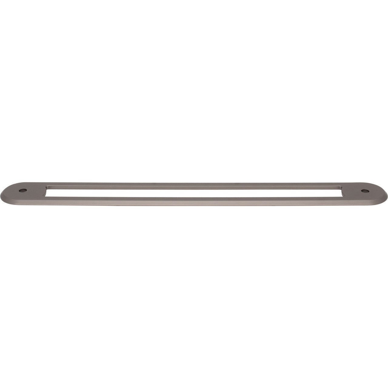 Top Knobs TK3358AG: 12" cc Brockwell Oval Backplate - Ash Gray