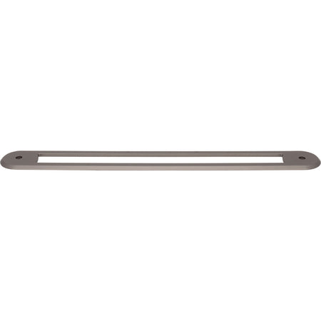 Top Knobs TK3358AG: 12" cc Brockwell Oval Backplate - Ash Gray