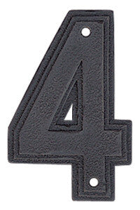 Hawk Hill CN4AP: 4-3/4" Classic Numeral 4 - Polished Pewter