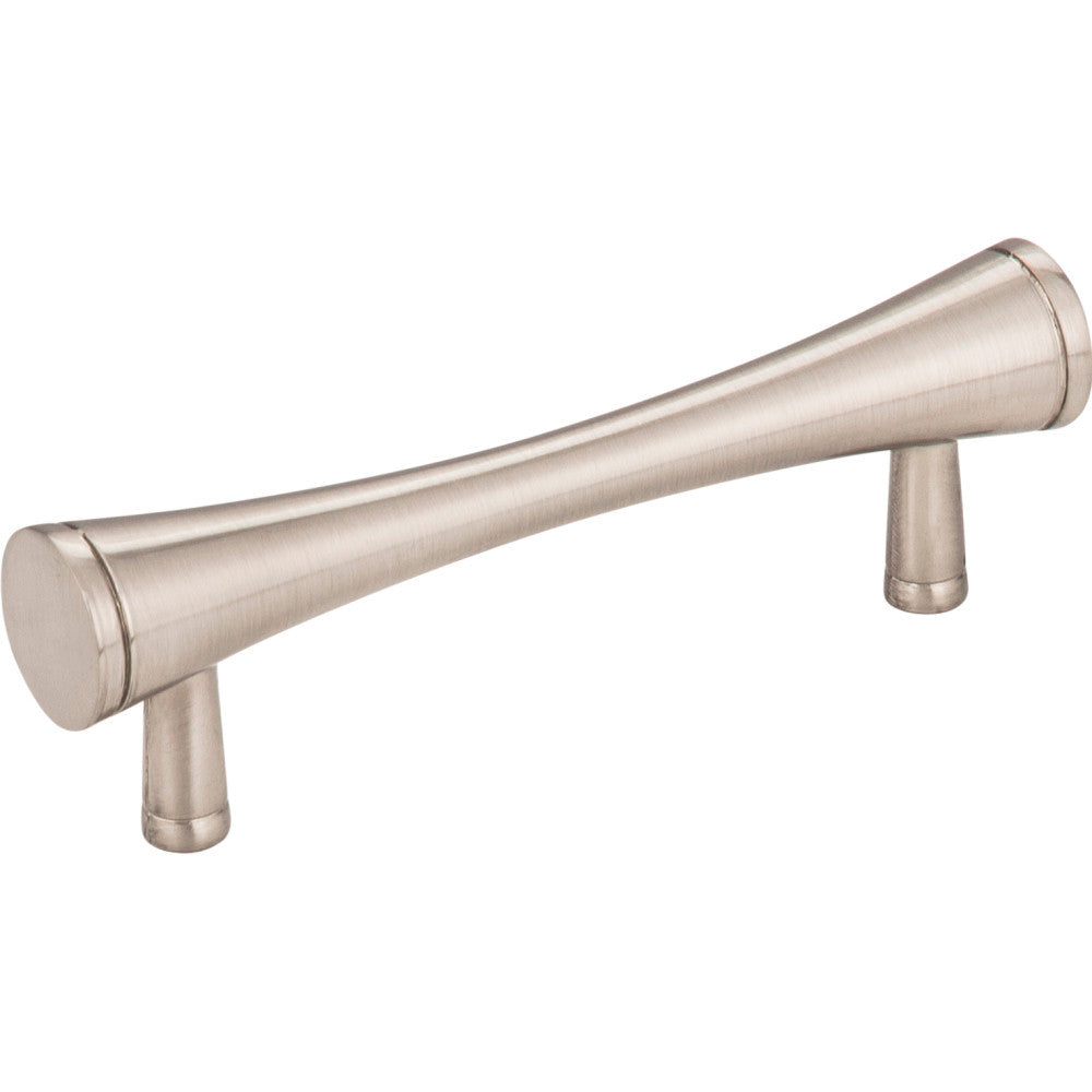 Elements 400SN: 3" cc Sedona Round Bar Cabinet Pull - Satin Nickel