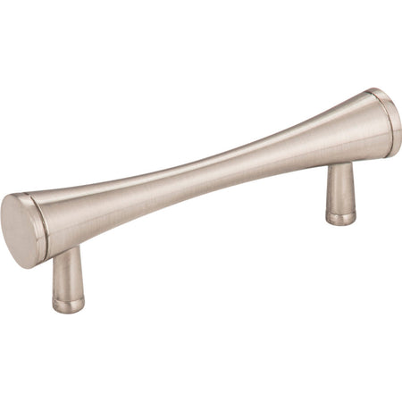 Elements 400SN: 3" cc Sedona Round Bar Cabinet Pull - Satin Nickel