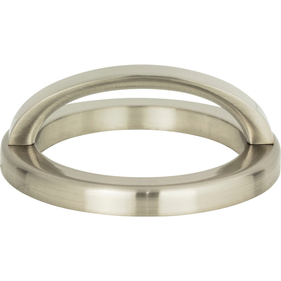 Atlas 406-BN: 2-15/16" Tableau Round Base & Top Cabinet Pull - Brushed Nickel