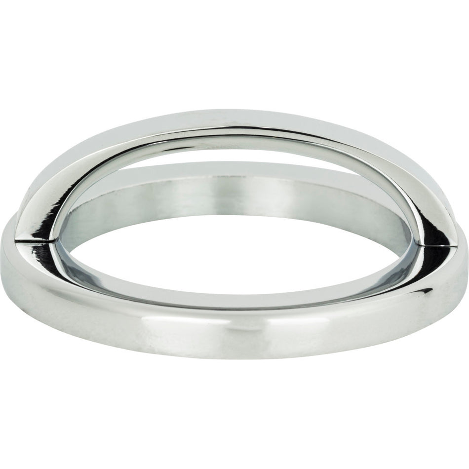 Atlas 406-CH: 2-15/16" Tableau Round Base & Top Cabinet Pull - Polished Chrome