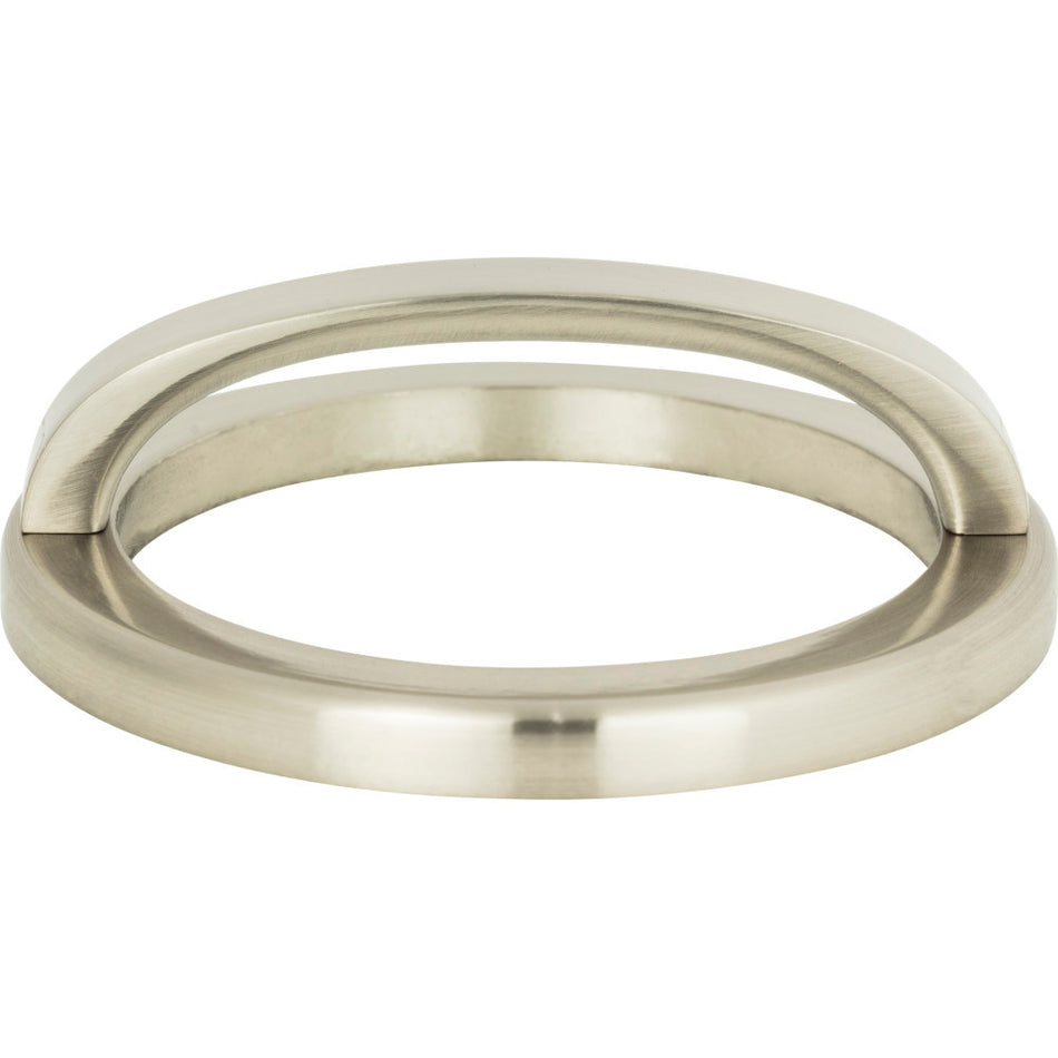 Atlas 407-BN: 3-3/8" Tableau Round Base & Top Cabinet Pull - Brushed Nickel