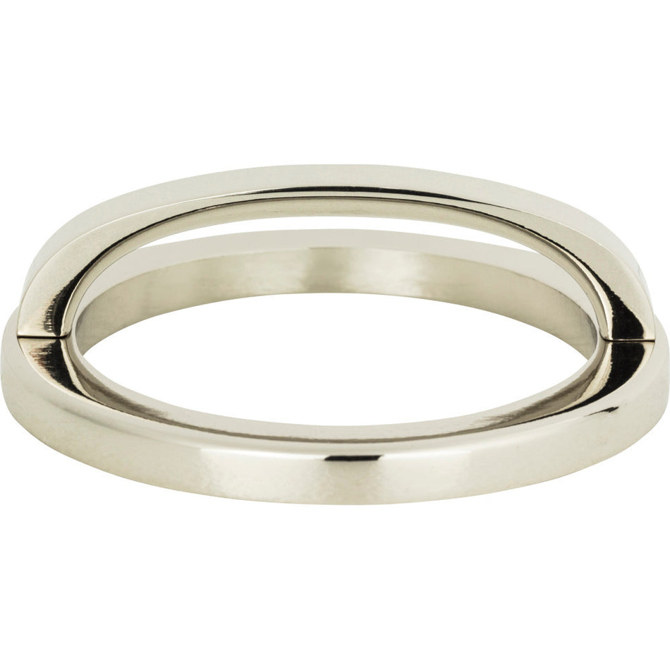 Atlas 407-PN: 3-3/8" Tableau Round Base & Top Cabinet Pull - Polished Nickel