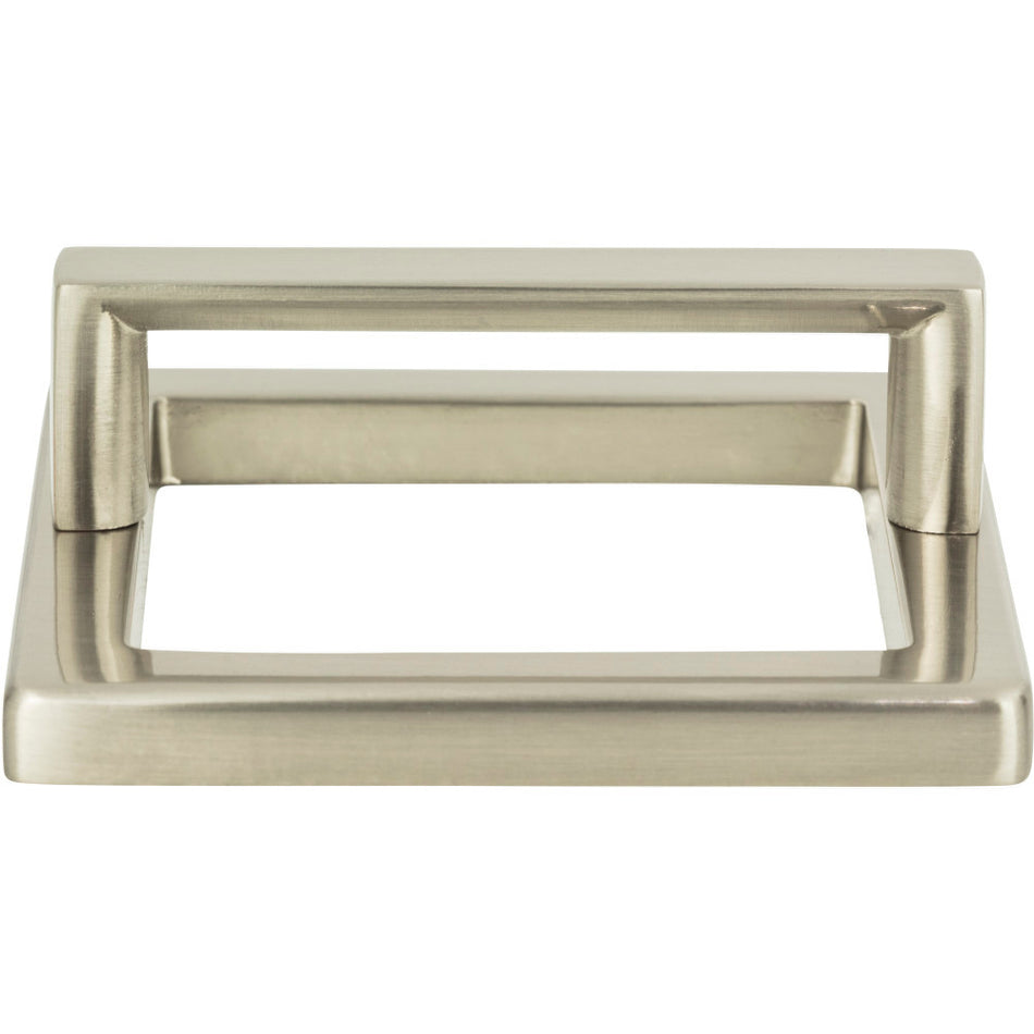 Atlas 410-BN: 2-15/16" Tableau Square Base & Top Cabinet Pull - Brushed Nickel