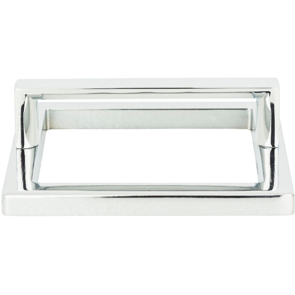 Atlas 411-CH: 3-3/8" Tableau Square Base & Top Cabinet Pull - Polished Chrome