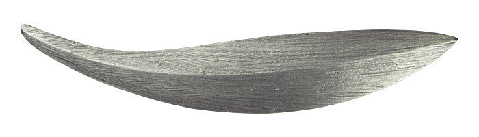 Hawk Hill 411SP: 3" cc Leaf Cabinet Pull - Satin Pewter