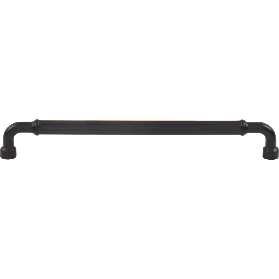 Top Knobs TK3406BLK: 8-13/16" cc Pemberton Cabinet Pull - Flat Black