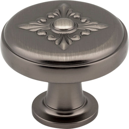 Jeffrey Alexander 417BNBDL: 1-3/8" Lafayette Round Cabinet Knob - Brushed Pewter