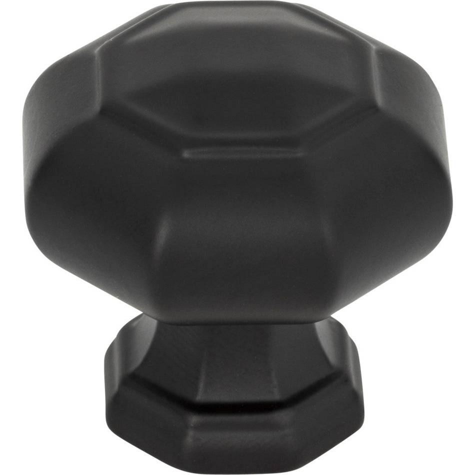 Atlas 418-BL: 1-1/4" Elizabeth Cabinet Knob - Matte Black