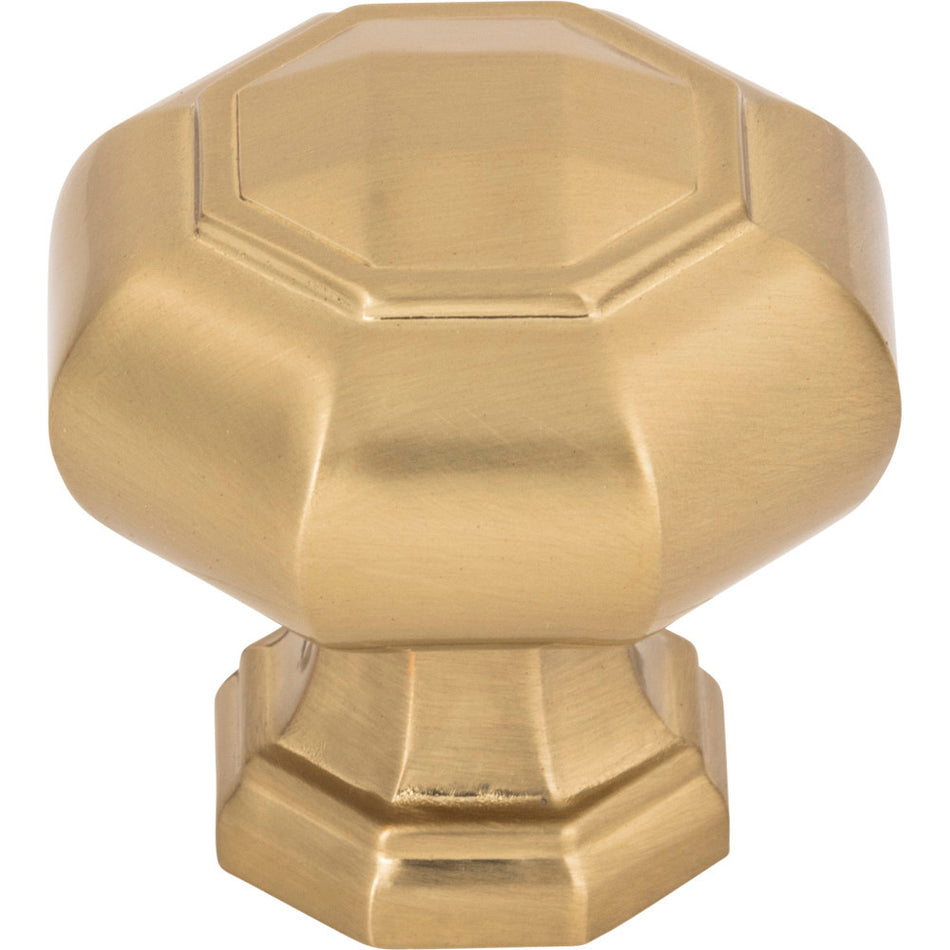 Atlas 418-WB: 1-1/4" Elizabeth Cabinet Knob - Warm Brass