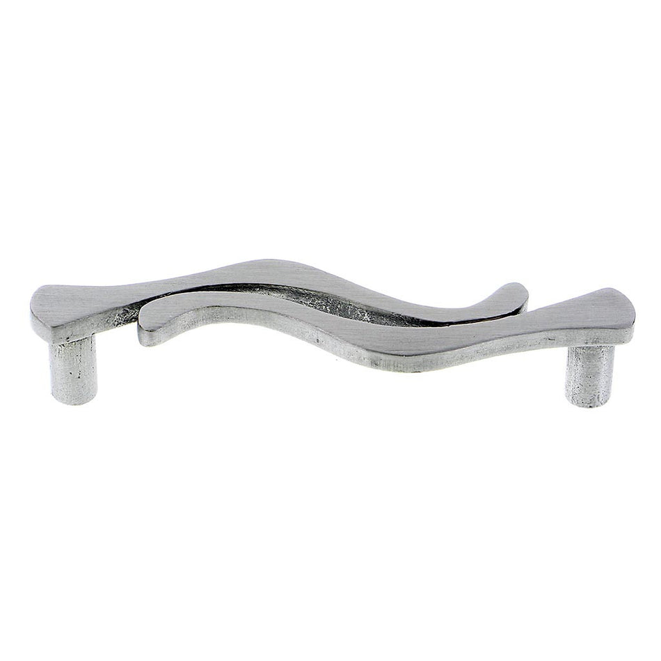 Hawk Hill 428AP: 4-3/8" cc Curves Cabinet Pull - Polished Pewter