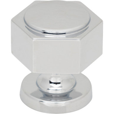 Top Knobs TK3320PC: 1-1/4" Stanmore Hexagon Cabinet Knob - Polished Chrome