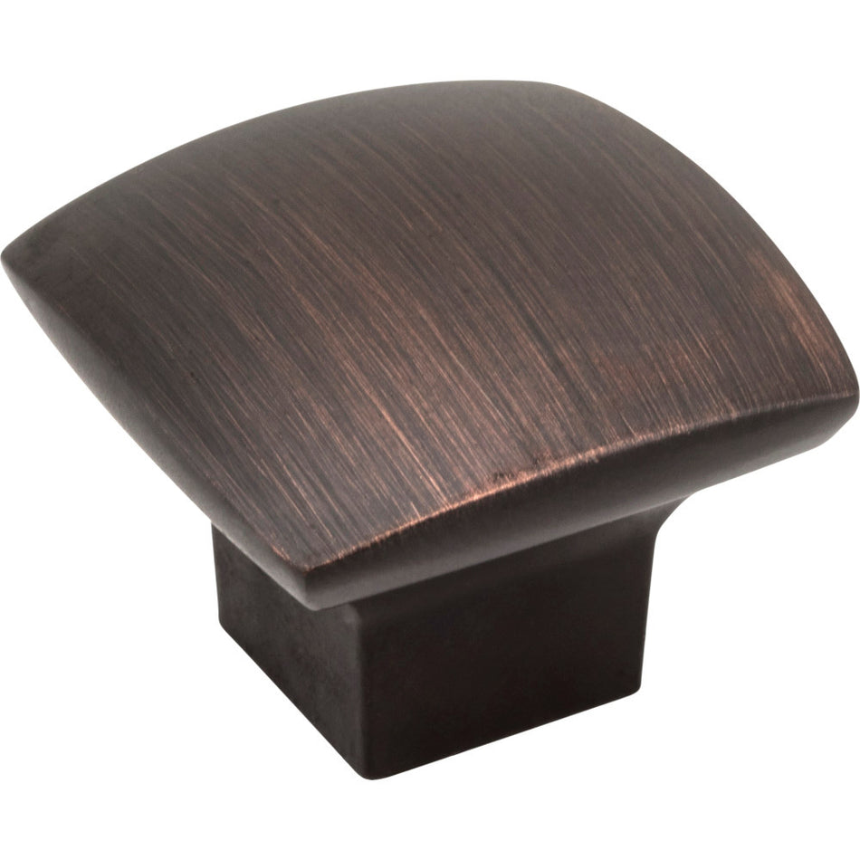 Jeffrey Alexander 431DBAC: 1-3/16" Sonoma Square Cabinet Knob - Brushed Oil Rubbed Bronze