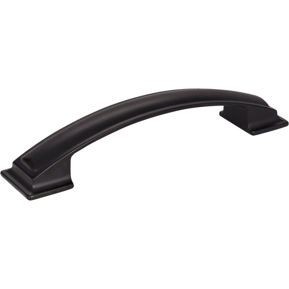 Jeffrey Alexander 435-128MB: 128mm cc Annadale Arch Bar Cabinet Pull - Matte Black