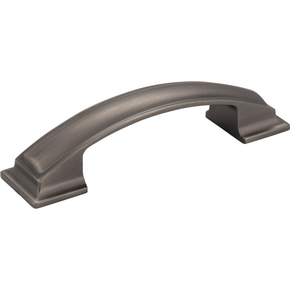 Jeffrey Alexander 435-96BNBDL: 96mm cc Annadale Arch Bar Cabinet Pull - Brushed Pewter