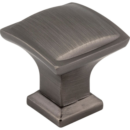 Jeffrey Alexander 435BNBDL: 1-1/4" Annadale Square Cabinet Knob - Brushed Pewter
