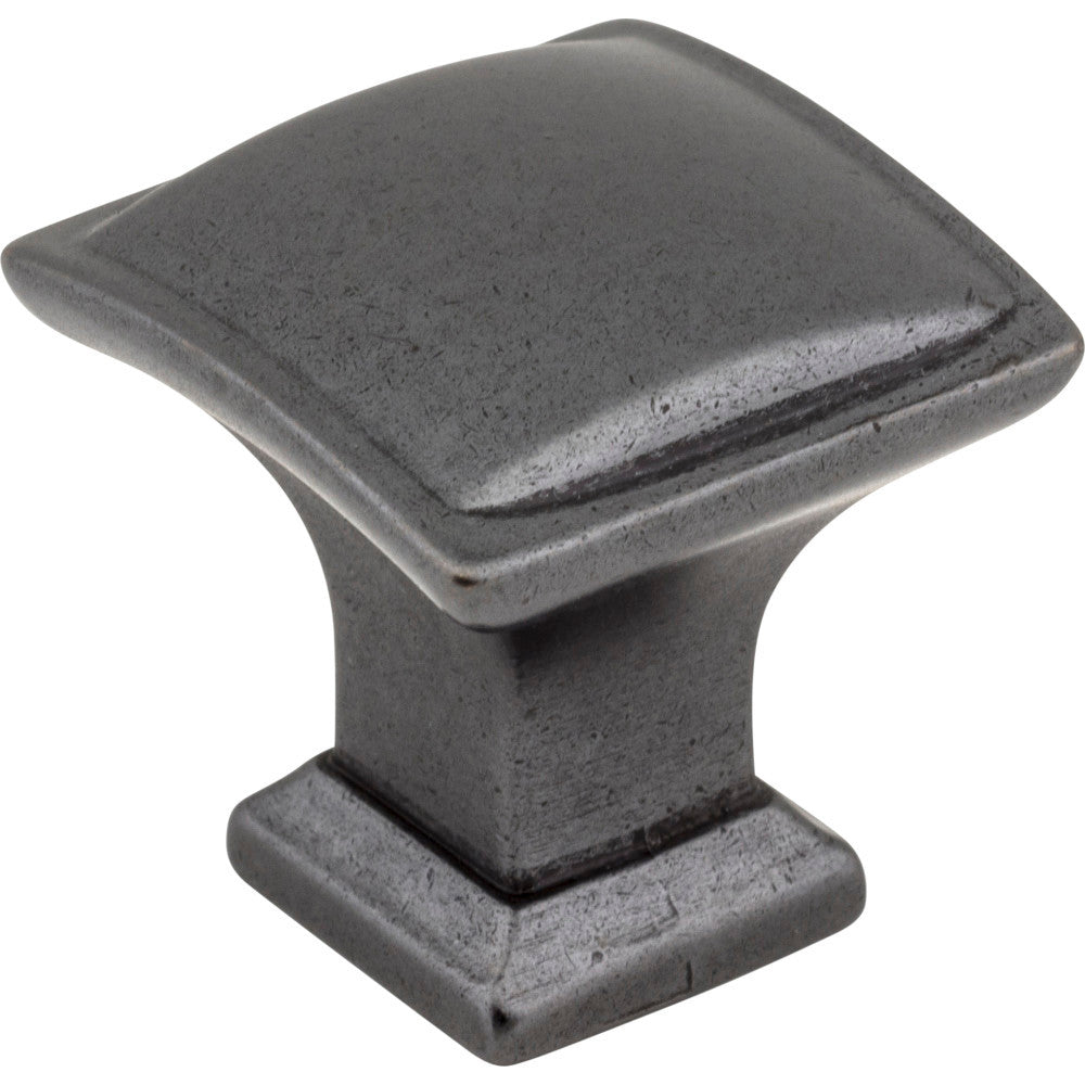 Jeffrey Alexander 435DACM: 1-1/4" Annadale Square Cabinet Knob - Gun Metal