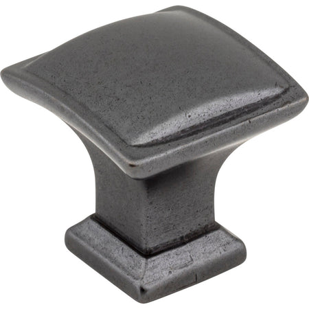Jeffrey Alexander 435DACM: 1-1/4" Annadale Square Cabinet Knob - Gun Metal