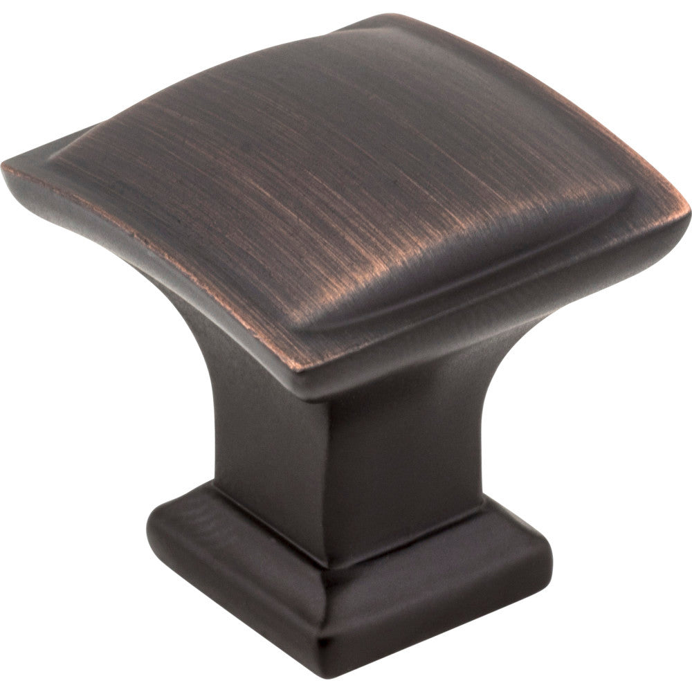 Jeffrey Alexander 435DBAC: 1-1/4" Annadale Square Cabinet Knob - Brushed Oil Rubbed Bronze