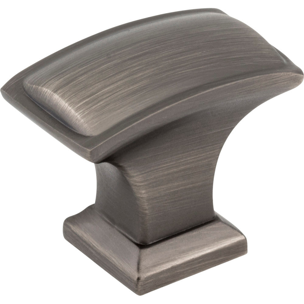 Jeffrey Alexander 435L-BNBDL: 1-1/2" Annadale Rectangular Cabinet Knob - Brushed Pewter