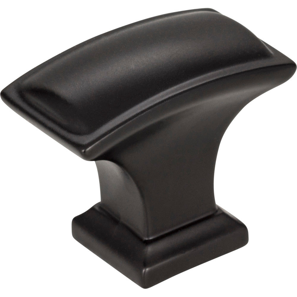 Jeffrey Alexander 435L-MB: 1-1/2" Annadale Rectangular Cabinet Knob - Matte Black