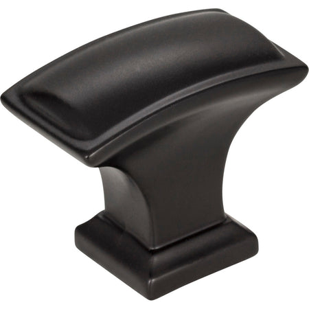 Jeffrey Alexander 435L-MB: 1-1/2" Annadale Rectangular Cabinet Knob - Matte Black
