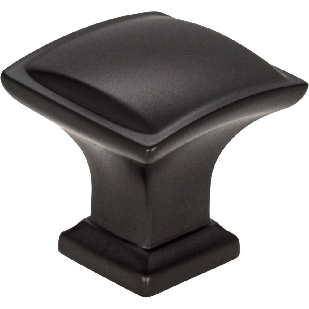 Jeffrey Alexander 435MB: 1-1/4" Annadale Square Cabinet Knob - Matte Black