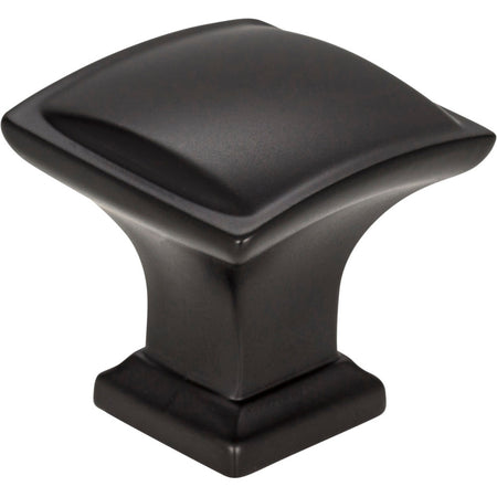 Jeffrey Alexander 435MB: 1-1/4" Annadale Square Cabinet Knob - Matte Black