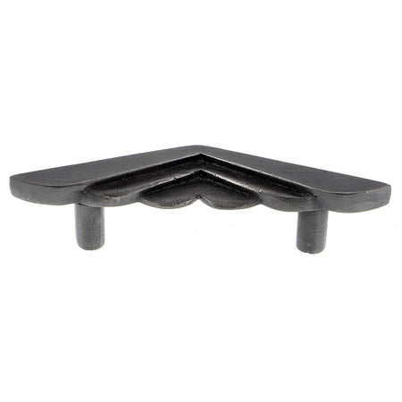 Hawk Hill 435BI: 5" cc Heart Cabinet Pull - Black Iron