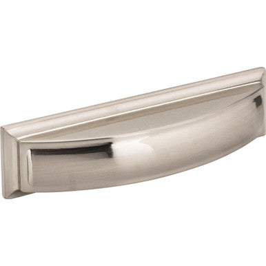 Jeffrey Alexander 436-96SN: 96mm cc Annadale Cup Cabinet Pull - Satin Nickel