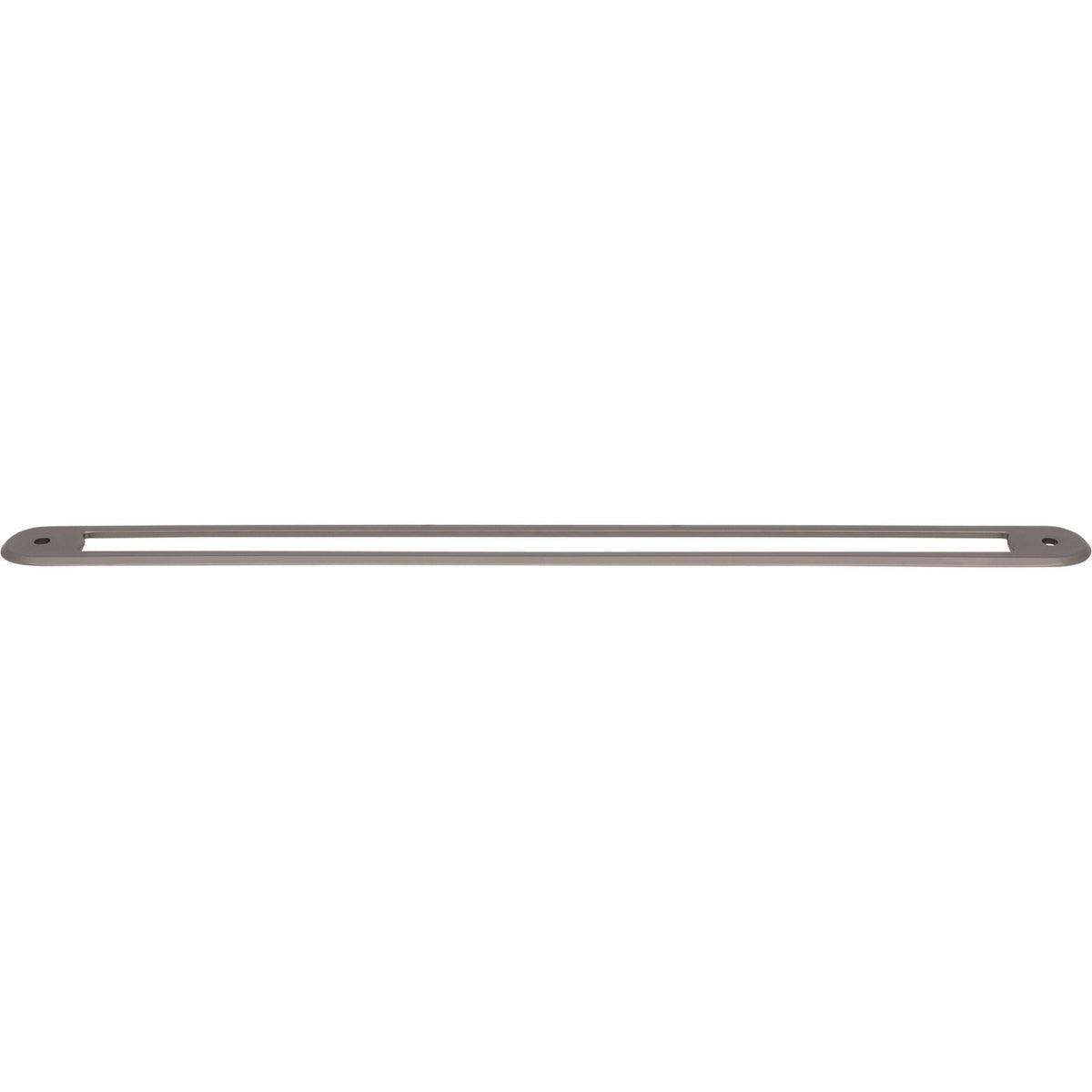 Top Knobs TK3357AG: 12" cc Brockwell Oval Backplate - Ash Gray