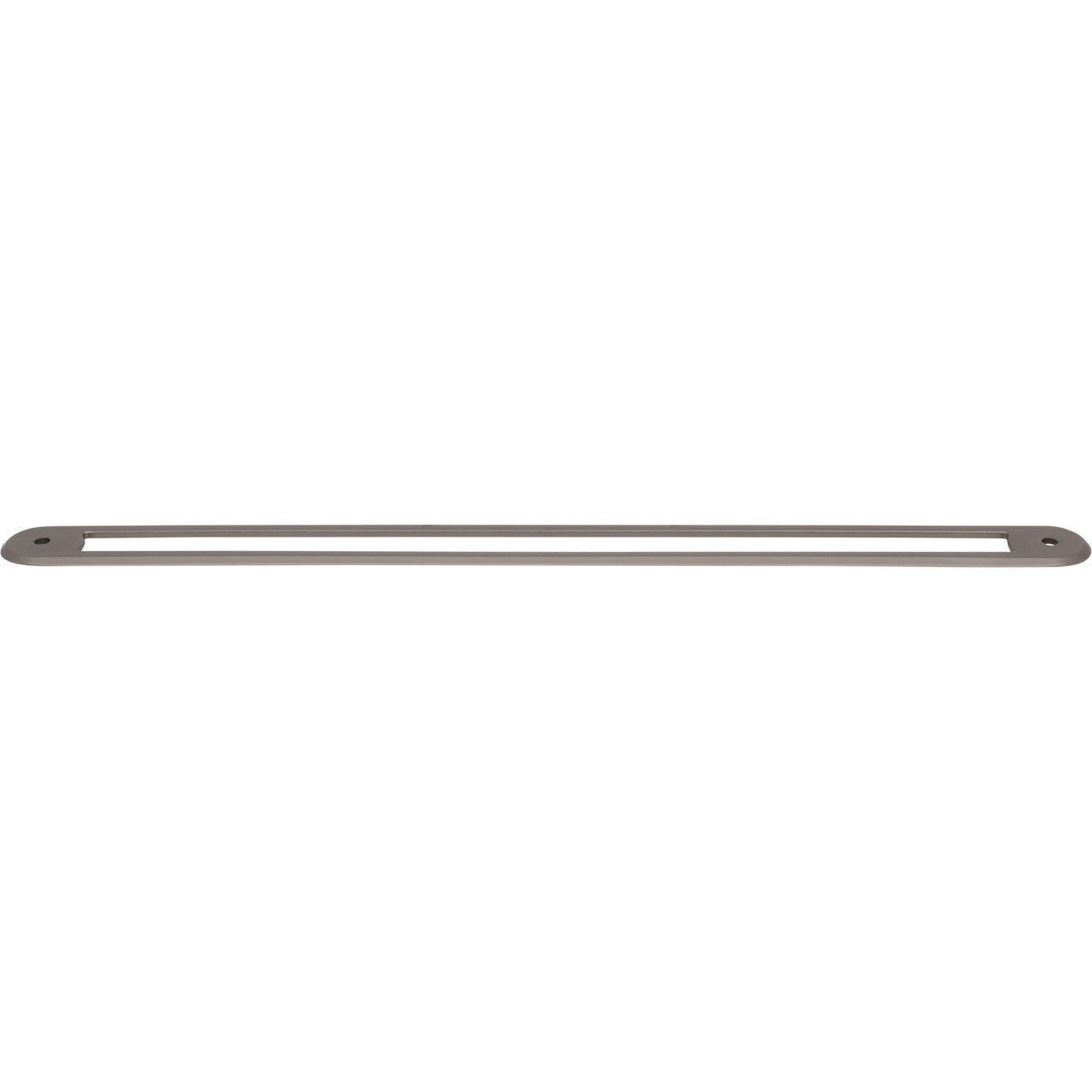 Top Knobs TK3357AG: 12" cc Brockwell Oval Backplate - Ash Gray