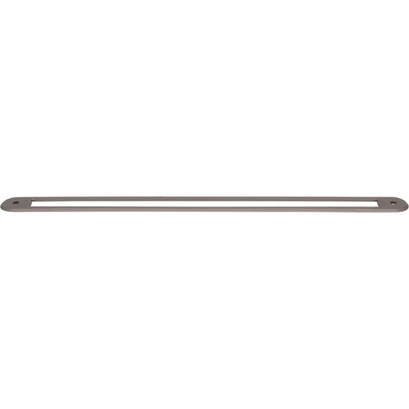 Top Knobs TK3357AG: 12" cc Brockwell Oval Backplate - Ash Gray