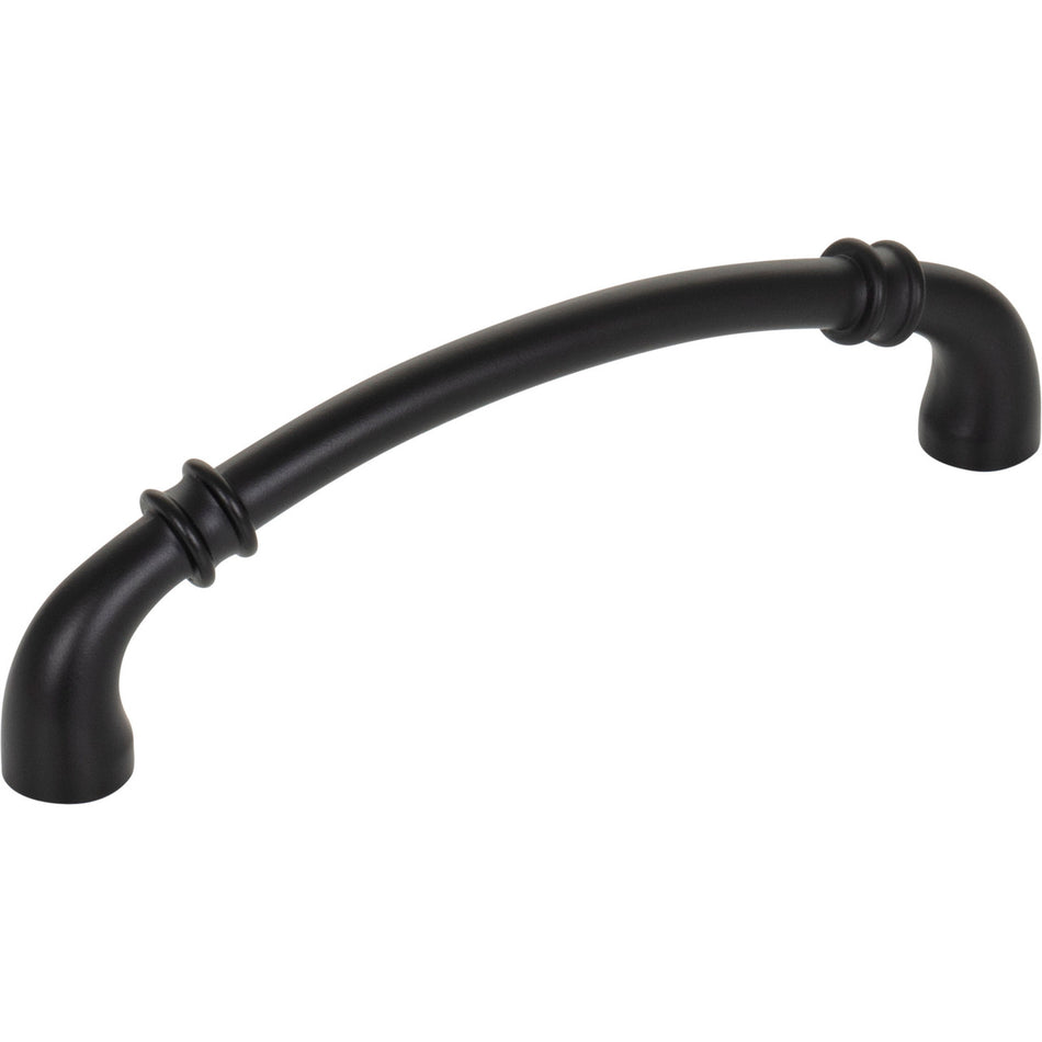 Jeffrey Alexander 445-128MB: 128mm cc Marie Cabinet Pull - Matte Black