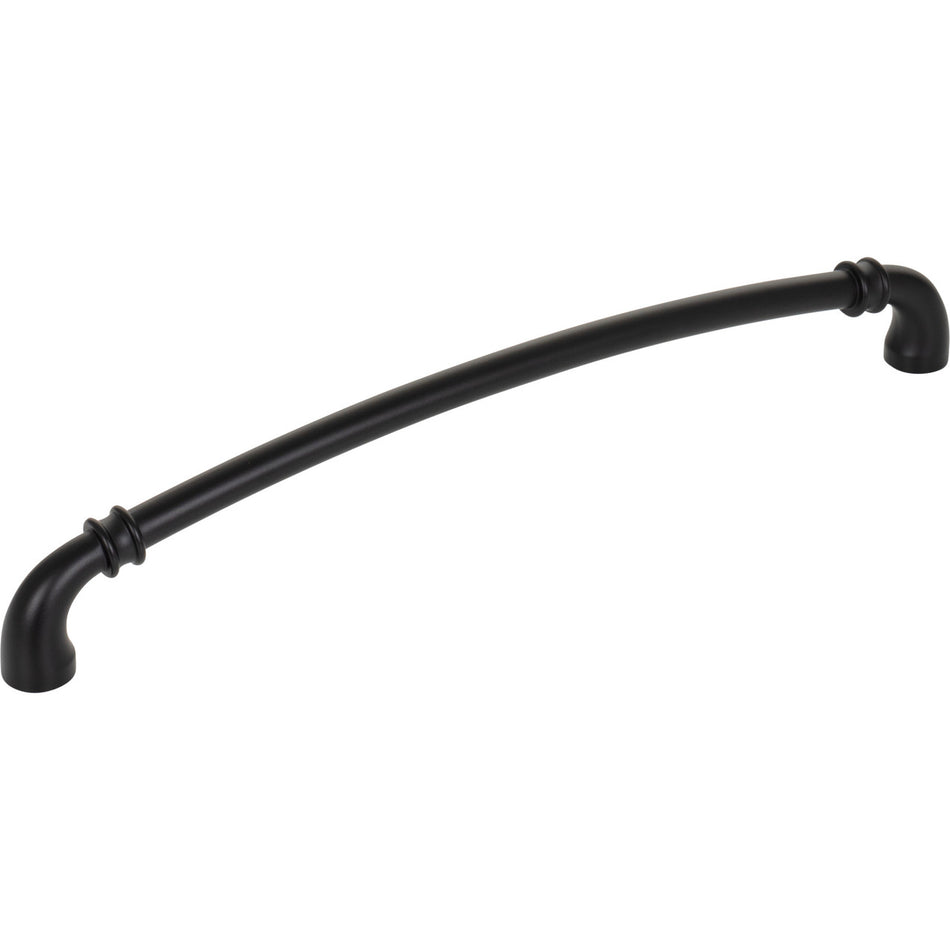 Jeffrey Alexander 445-224MB: 224mm cc Marie Cabinet Pull - Matte Black