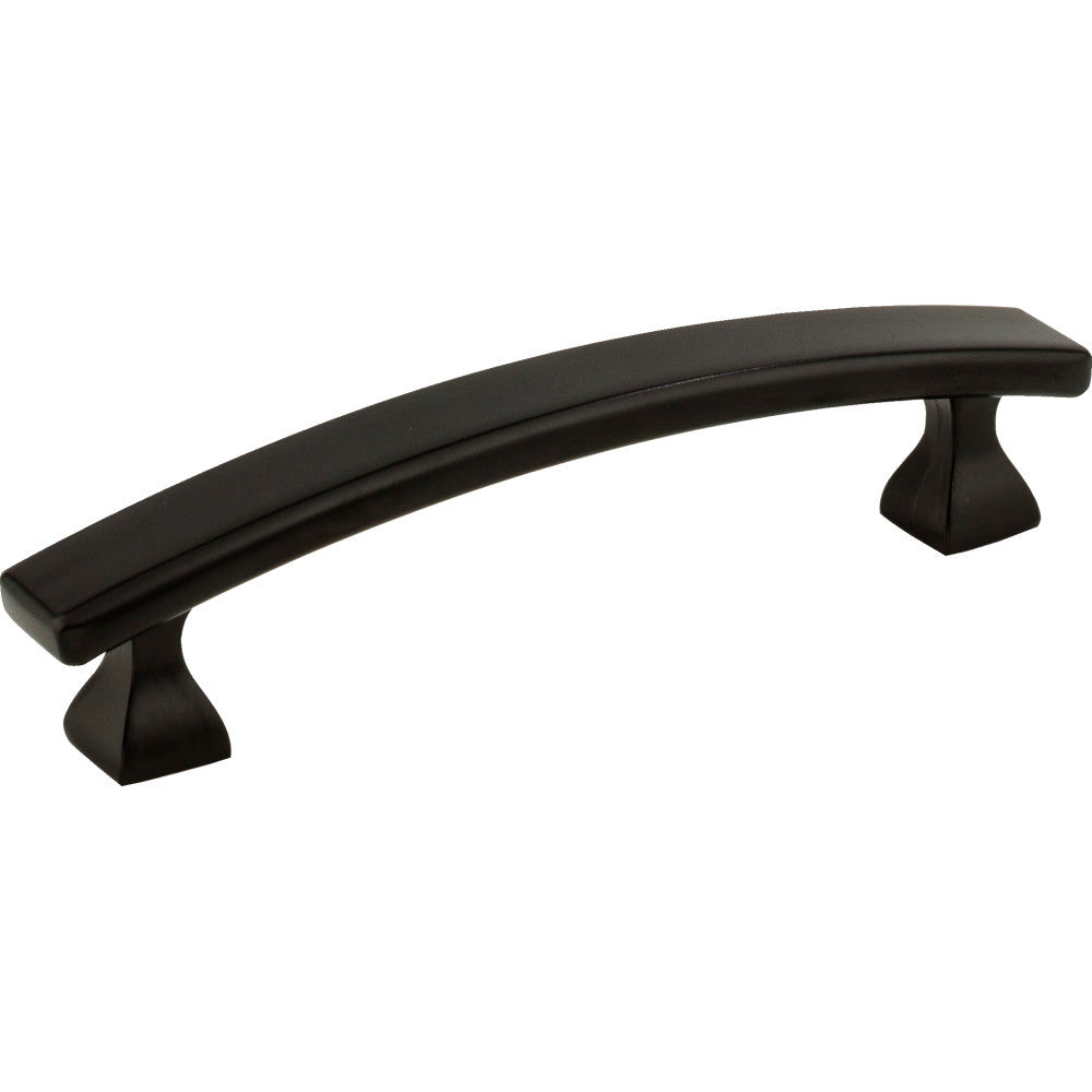 Elements 449-96MB: 96 mm cc Hadly Arch Bar Cabinet Pull - Matte Black