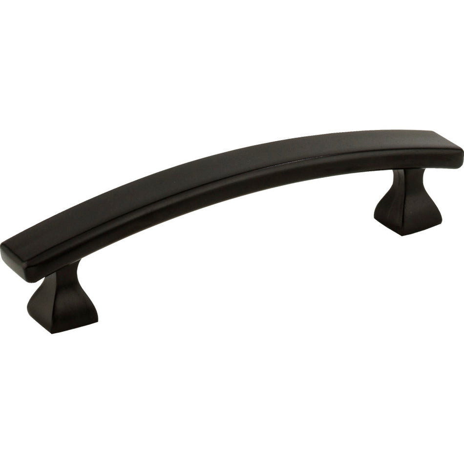 Elements 449-96MB: 96 mm cc Hadly Arch Bar Cabinet Pull - Matte Black