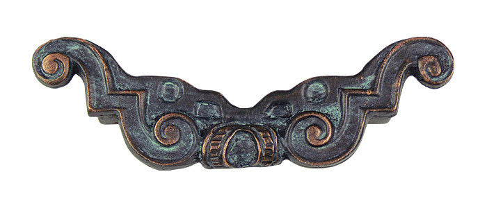 Hawk Hill 458CC: 3" cc Ornate Cabinet Pull - Charcoal