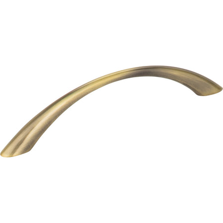 Elements 4655AB: 128 mm cc Kingsport Bow Cabinet Pull - Brushed Antique Brass