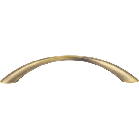 Elements 4655AB: 128 mm cc Kingsport Bow Cabinet Pull - Brushed Antique Brass