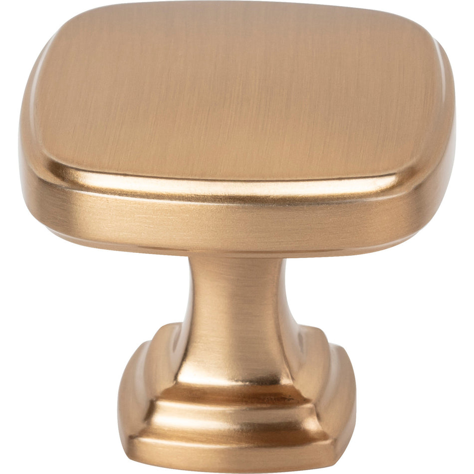 Jeffrey Alexander 782SBZ: 1-3/8" Fontana Square Cabinet Knob - Satin Bronze