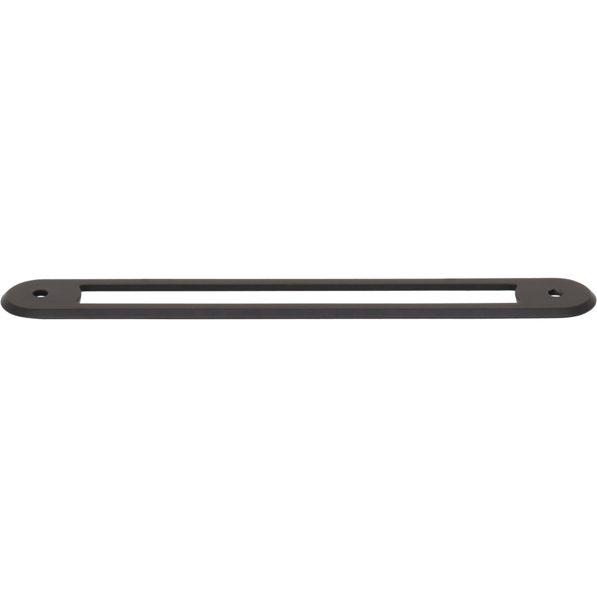 Top Knobs TK3354BLK: 6-5/16" Brockwell Oval Backplate - Flat Black