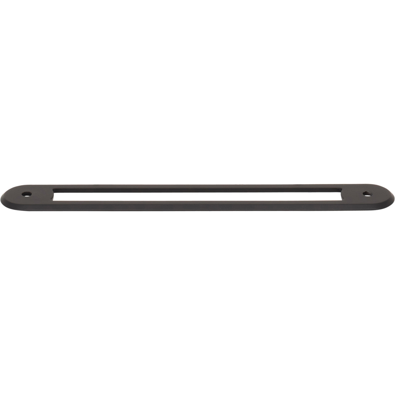 Top Knobs TK3354BLK: 6-5/16" Brockwell Oval Backplate - Flat Black