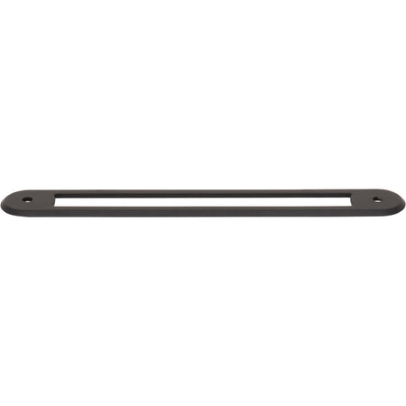 Top Knobs TK3354BLK: 6-5/16" Brockwell Oval Backplate - Flat Black
