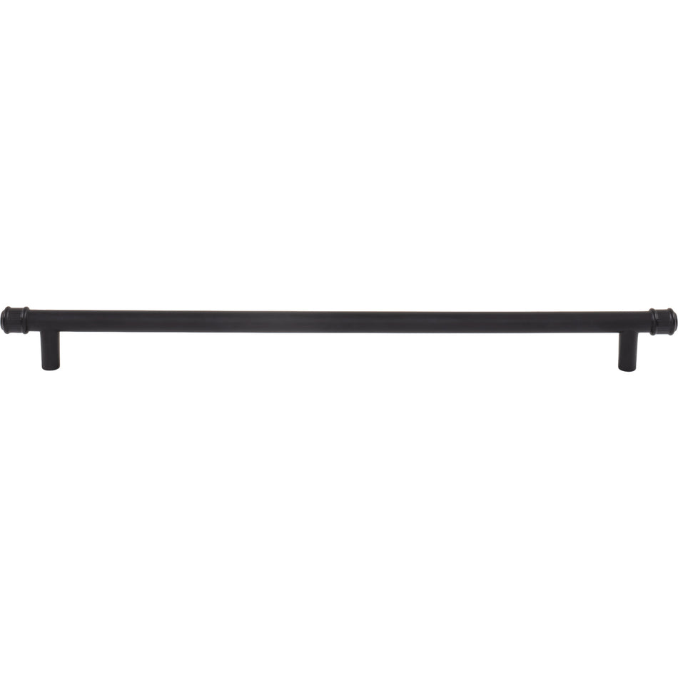 Top Knobs TK3296BLK: 12" cc Elland Cabinet Pull - Flat Black