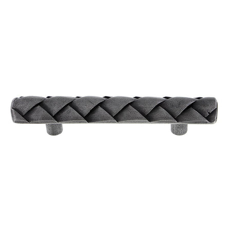 Hawk Hill 476CC: 3-3/4" cc Weave Cabinet Pull - Charcoal